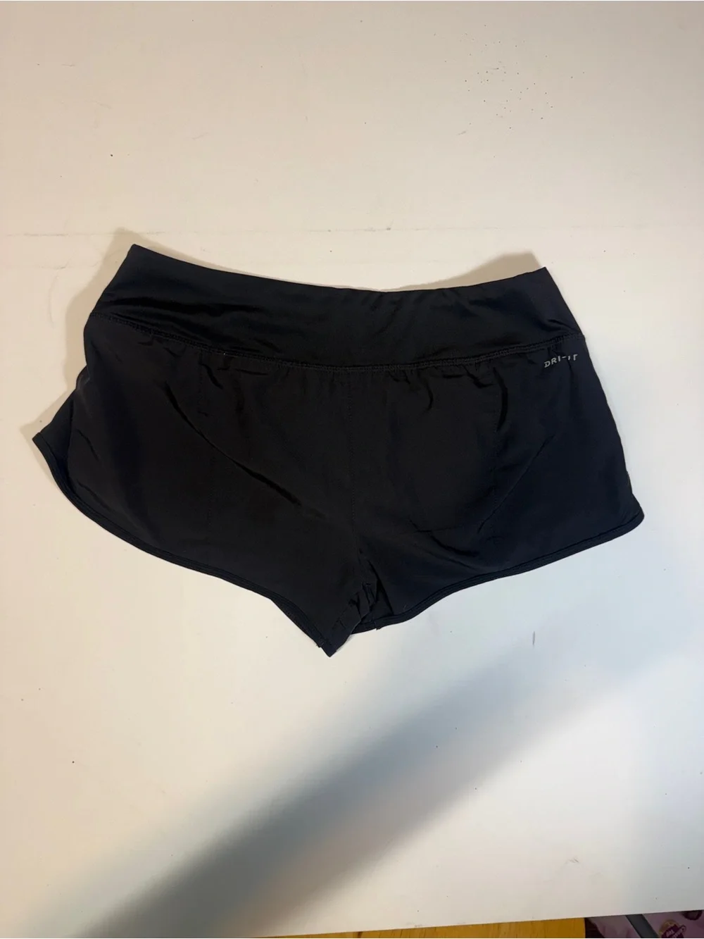 Nike Black Women's Athletic Running Shorts with White Swoosh